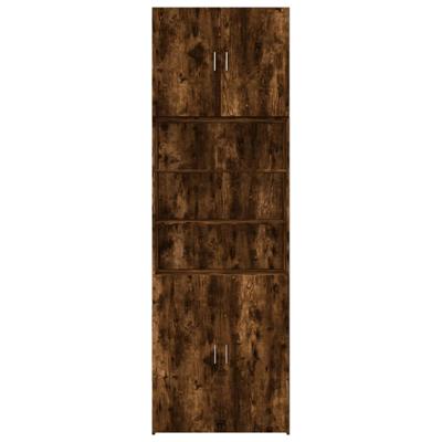 Hoge kast 80x42,5x249 cm bewerkt hout gerookt eikenkleurig