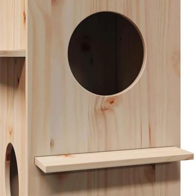 VidaXL Kattenhuis 43x43x60 cm massief grenenhout