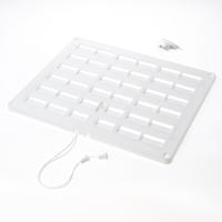 Nedco schuifrooster luxe 300 x 250 mm wit met koord - thumbnail