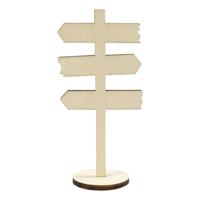Creativ Company Houten bord pijlen op voet, 12cm - thumbnail