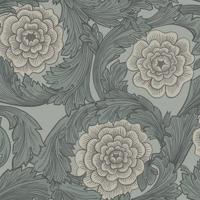 Dutch Wallcoverings Blomstermala - Rosa Blue/Grey - Blauw/Grijs - thumbnail