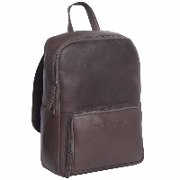 leren rugzak ARI wax pull up bruin - thumbnail