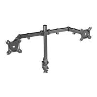 Trust GXT 1120 Mara Dual Monitor Arm 81,3 cm (32 ) Klem Zwart - thumbnail