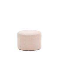 Kave Home Poef 'Kaeli' Bouclé, 60cm, kleur Roze - thumbnail