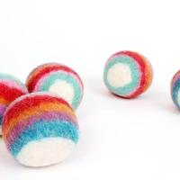 Vilten Jongleer Ballen Pastel Kleuren - thumbnail