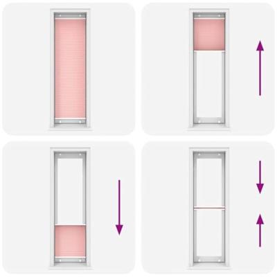 Pliss rolgordijn 60x200 cm stofbreedte 59,4 cm polyester roze