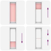 Pliss rolgordijn 60x200 cm stofbreedte 59,4 cm polyester roze - thumbnail