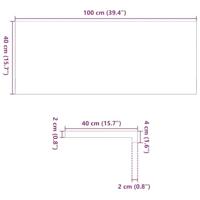 Vensterbanken 2 st 100x40x2 cm massief eikenhout donkerbruin - thumbnail
