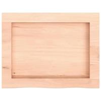 VidaXL Wastafelblad 40x30x(2-6) cm onbehandeld massief hout - thumbnail