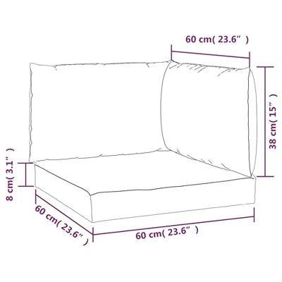 Palletkussens 3 st ruitpatroon oxford stof zwart - thumbnail