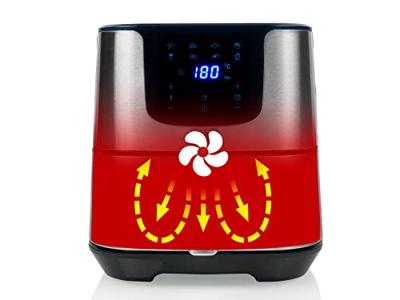 Princess 01.182060.01.001 Airfryer 5.5 l 1700 W Anti-aanbaklaag, Timerfunctie, Oververhittingsbeveiliging, Met display Zwart/zilver