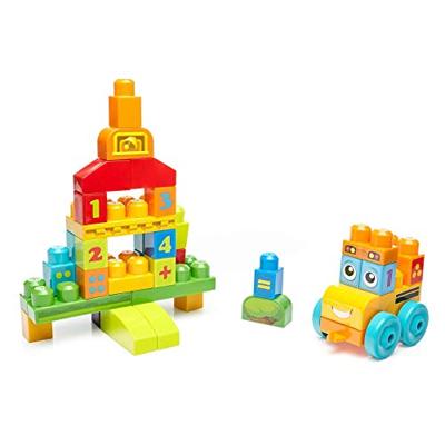 Mattel Mega bloks 1-2-3 tel bus met diverse blokken met cijfers