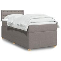 Boxspring met matras stof taupe 80x200 cm - thumbnail