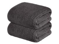 LIVARNO home 2 Handdoeken 100 x 50 cm (Grijs) - thumbnail