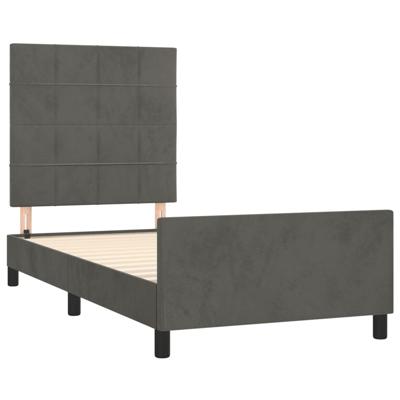 Bedframe zonder matras 120x190 cm fluweel donkergrijs