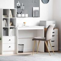 Bureau Wit 90 x 40 x 76 cm Bewerkt hout - thumbnail
