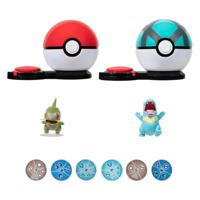 Boti Pokémon surprise attack game speelset - axew poke ball vs totodile net ball - thumbnail