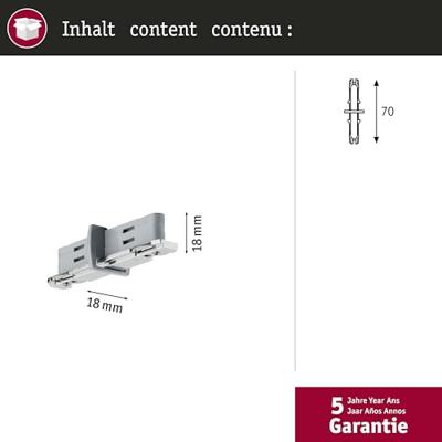 Paulmann URail System Light&Easy 95140 230V-railsysteemcomponenten Stroomonderbreker Zilver