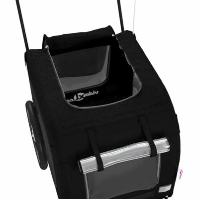 Fietskar voor huisdieren met opslag Zwart 124,5 x 63,5 x 53 cm