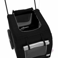 Fietskar voor huisdieren met opslag Zwart 124,5 x 63,5 x 53 cm - thumbnail