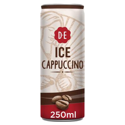 Douwe Egberts ice coffee, Cappuccino, blik van 25 cl, pak van 12 stuks