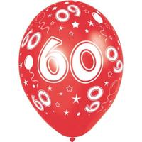 Ballonnen 60 jaar rondom bedrukt - thumbnail