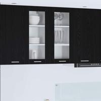 Hangkast Riga 2 pcs Zwart Eiken 40 x 31 x 80 cm Bewerkt hout - thumbnail