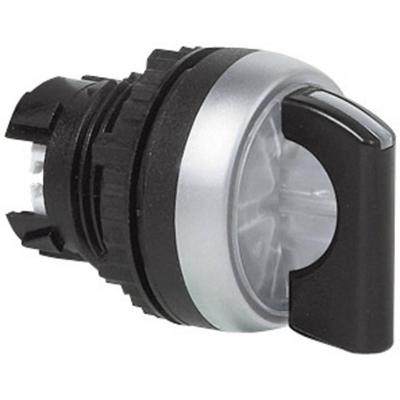 BACO BAL21KG30 L21KG30 Keuzetoets Kunststof frontring, Verchroomd Zwart 1 x 45 ° 1 stuk(s)