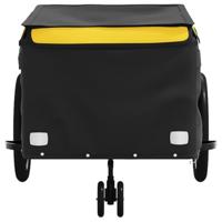Fietstrailer 45 kg ijzer zwart en geel - thumbnail