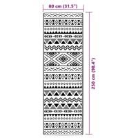 Buitenkleed ARAKIL 80x250 cm polypropeen zwart - thumbnail