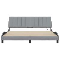 Bedframe zonder matras "Hanko" stof lichtgrijs 180x200 cm - thumbnail