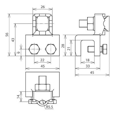 DEHN AK 7.10 KSV KBF8 18 TGTZN Aansluitklem 1 stuk(s)