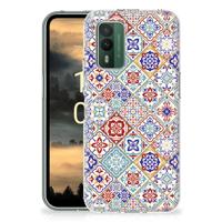 Nokia XR21 | TPU | Siliconen hoesje | Tiles Color - thumbnail