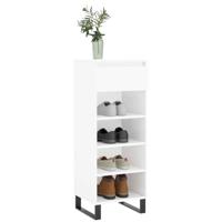 VidaXL Schoenenkast 40x36x105 cm bewerkt hout hoogglans wit - thumbnail