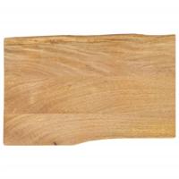Tafelblad met natuurlijke rand 70x40x3,8 cm massief mangohout - thumbnail