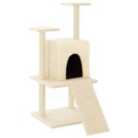 VidaXL Kattenmeubel met sisal krabpalen 110 cm crèmekleurig - thumbnail