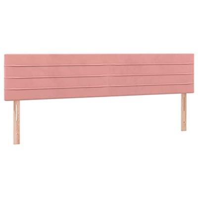 Boxspring met matras fluweel roze 160x200 cm