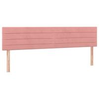 Boxspring met matras fluweel roze 160x200 cm - thumbnail