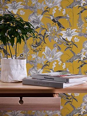 Architects Paper Jungle Chic geel behang | 377013 - thumbnail