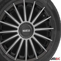 4-Delige Sparco Wieldoppenset Treviso 16-inch zwart/zilver SP1693BKSV - thumbnail