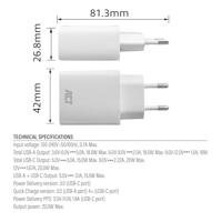 ACT USB-A & USB-C 20W snellader - thumbnail