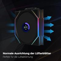 Lian Li UNI FAN TL Wireless LCD Reverse Blade 120mm Black - thumbnail