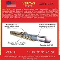 DR Strings VTA-11 Veritas Custom Light 11-50 westerngitaarsnaren - thumbnail