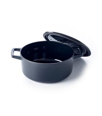 Alva Braadpan - Dutch Oven - Nori - Gietijzer ø 26 cm - geëmailleerde anti-aanbaklaag