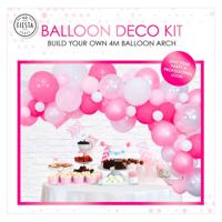 Globos Ballonnen boog set roze - thumbnail
