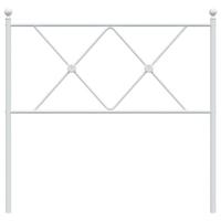 Hoofdbord 90 cm metaal wit - thumbnail