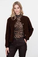 Geisha Cardigan With Lurex Flower Sequinces 54541-14 Vest 775 Brown/copper - thumbnail