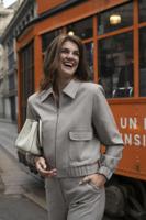 Elvira Casuals Bomber Zenzi E1 26-035 Jackets 1056 Creme Melange - thumbnail