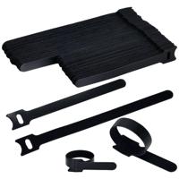 TRU COMPONENTS T24CA059 Klittenband kabelbinder Om te bundelen Haak- en lusdeel (l x b) 150, 200 mm, mm x 12 mm Zwart 100 stuk(s) - thumbnail