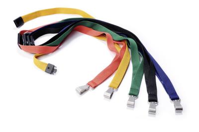 Textielkoord Durable 8127 met karabijnhaak softcolor zwart 10 stuks